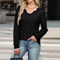 thumbnail image 6 of Women's V-neck Sweater Pullover Comfortable Lightweight Sweater Long Sleeve Top Autumn Clothing, 6 of 17
