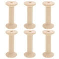 thumbnail image 1 of Shisuyan 4PCS Wooden Empty Spools Empty Thread Spools Wooden Ribbon for Wire Weaving Arts DIY Wood Projects Sewing Tool, 1 of 9