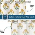 thumbnail image 4 of Vargottam Floral Block Print Sheer Curtains for Tall Doors & Windows - Set of 2, 90", Grommet Top, Printed Georgette Light Filtering Panels for Home Decor, 4 of 9