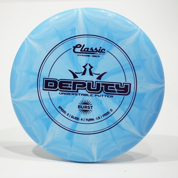 Dynamic Discs Classic Blend Burst Deputy Disc Golf Putter & Approach Disc, Pick Color/Weight [Stamp & Exact Color May Vary] Blue 175-176 grams