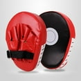 thumbnail image 3 of Boxing Pads Focus Mitts, Curved Hook and Jab Target Hand Pads, Great for MMA, Muay Thai, Kickboxing, Martial Arts, Karate Training, Padded Punching, Coaching Strike Shield (Black Red), 3 of 7