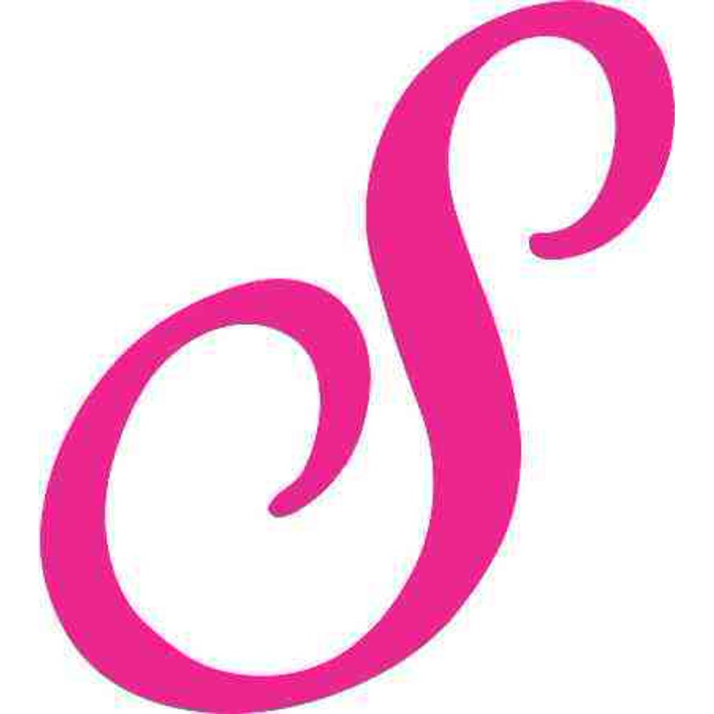 3in x 3in Cursive S Monogram Sticker Vinyl Truck Window Stickers Decal