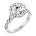 thumbnail image 2 of SuperJeweler 2 1/2 Carat Halo Moissanite Engagement Ring In 14 Karat White Gold For Women, 2 of 6