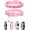 Pink1, variant on Mumup 1Pack Suede Breakaway Cat Collar with Sparkling Rhinestones & Bell - Soft Adjustable Safe Release Kitten CollaCats