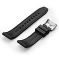 thumbnail image 3 of CRAFTER BLUE UX03 Straight End Watch Band Rubber Strap Replacement for All 22mm Width Lug Watches, Black, 3 of 4