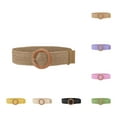 thumbnail image 5 of Zwiiyzr Womens Belt Solid Color Retro Elegant Adjustable Belt Buckle Simple Waist For Girls Ladies Christmas Holiday Gifts White Free Size, 5 of 5