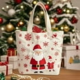 thumbnail image 4 of Fmbmuo Christmas Gift Bags Santa Claus Medium Beige 1Pcs Decorations Canvas with Handles Neutral Christmas Bag Easy to Use, Time-Saving, 4 of 5