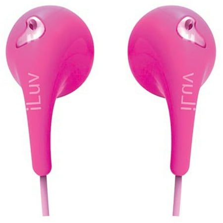 iLuv Bubble Gum II Stereo Earphones, Pink