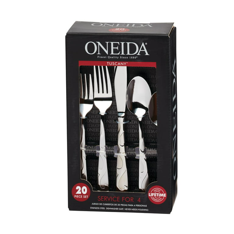 Oneida Legend 20 Piece Casual Flatware Set, Service for 4
