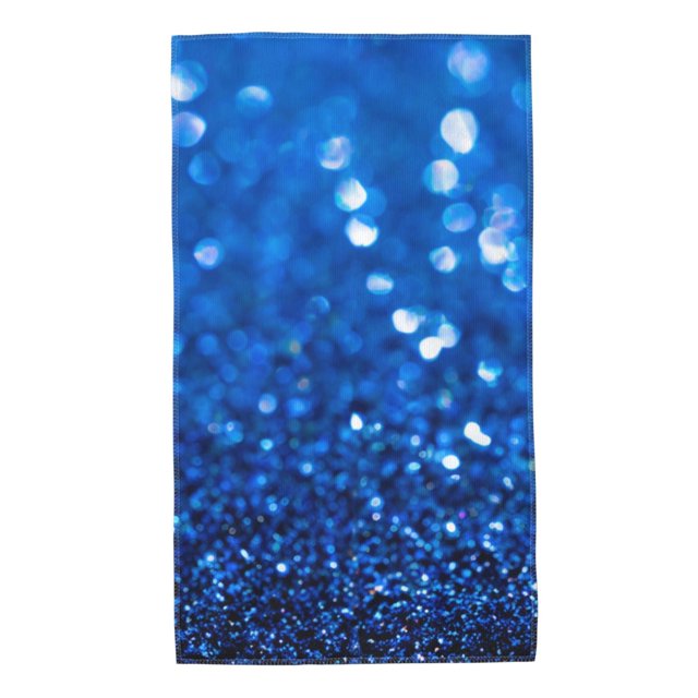 Balery A Blue Glitter Toalla de Microfibra Premium con Estampado – 27.5x16 pulgadas, Alta Absorción, Suave y Aterciopelada, Secado Rápido