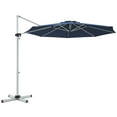 thumbnail image 4 of Gymax Parasol Déporté Suspendu pour Patio 11 Pi Inclinaison à 360 Degrés Bleu, 4 of 10