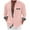 Pink (New Upgrade), variant on Dagegui Mens Patchwork Shirts Cotton Linen Long Sleeve Turndown Collar T-Shirts Button Down Casual Shirt with Chest Pocket Black S