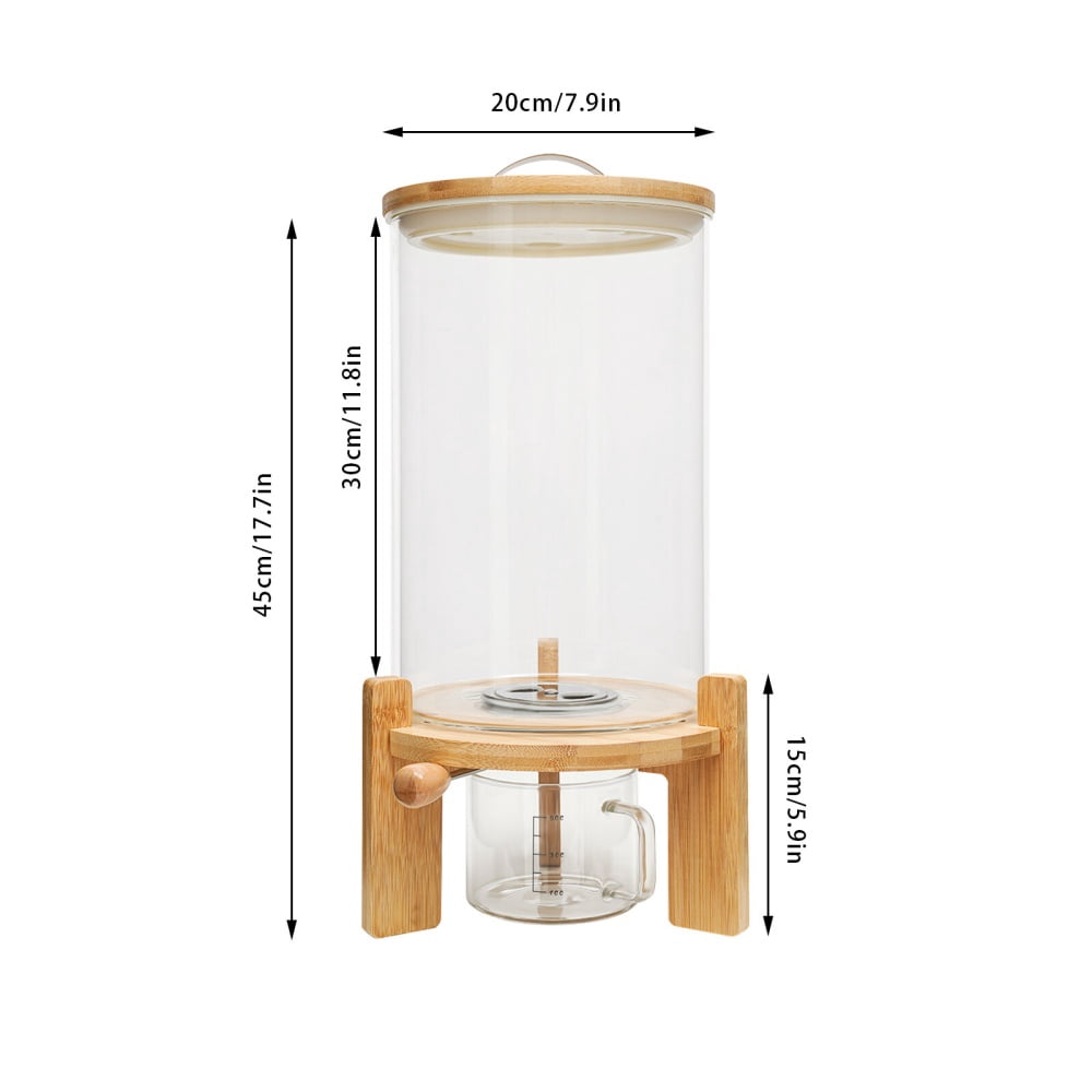 7.5L Airtight Dry Food Storage Container With Cup Ideal Rice Dispenser