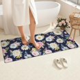 thumbnail image 4 of Pioneer Flower Floral Print Pattern Bathroom Rugs Mat, Non Slip Microfiber Bathroom Rug with Rubber Backing, Soft Mats for Bathroom Floor Tub Shower, 24"x60", 4 of 5