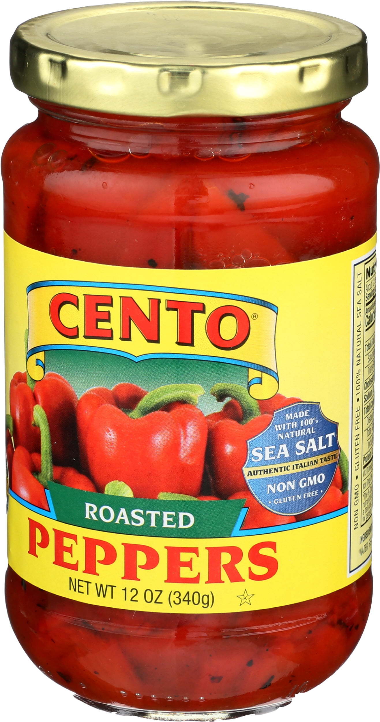 Pack of 12, Cento Roasted Peppers, 12 oz