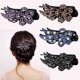 thumbnail image 1 of 4 PCS Flower Rhinestones Hair Clips Duckbill Clip Ponytail Clips Black Barrettes Decorative Clips Hair Accessories for Women with Rhinestones (Flowers, 1 of 4