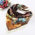 thumbnail image 3 of Trayknick Square Scarf Flower Design Best Gift Polyester Flower Printing Square Scarf for Outdoor, 3 of 13