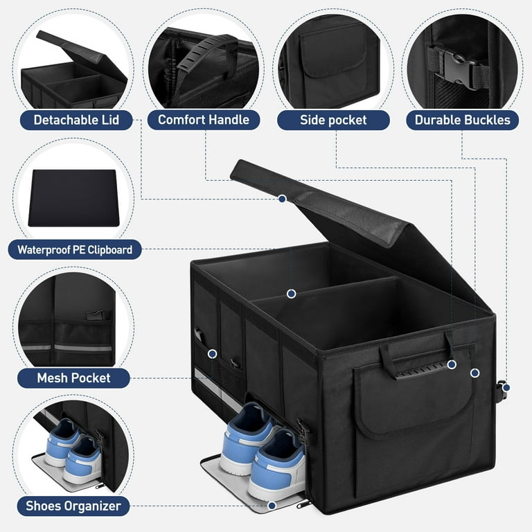 Cshidworld Car Trunk Organizer -72L Car Storage Organizers