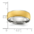 thumbnail image 2 of Titanium Polished With Brushed Yellow Ip Plated Center 8mm Band Size 8 Ring for Women and Men, 2 of 2