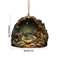 thumbnail image 3 of XMMSWDLA 5Pcs Nativity Scene Christmas Tree Ornaments - 3D Religious Christmas Tree Decorations, The Birth of Jesus Hanging Decorations for Christian Gifts & Family Keepsakes, 3 of 6