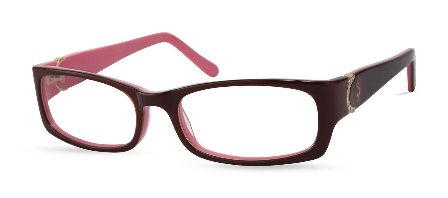 Baby Phat Womens Prescription Eyeglasses, Bv252, Brown Pink, 53-17-135