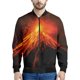 thumbnail image 2 of Chaquetas con estampado 3D de magma y erupción de volcán para hombre, sudadera holgada de manga larga, chaqueta bomber informal con cremallera, ropa de calle, abrigo, 2 of 4
