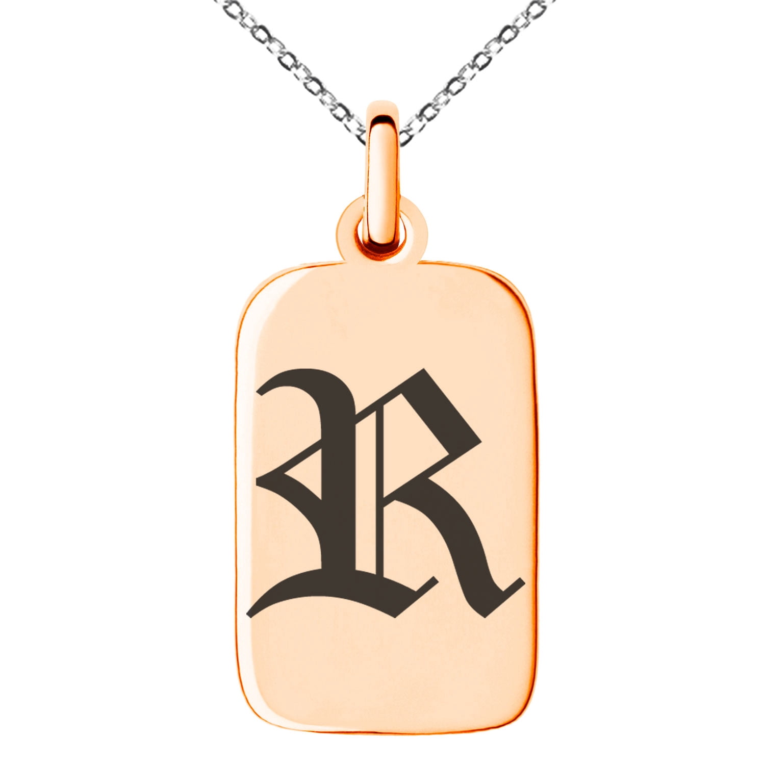 Stainless Steel Letter R Initial Old 