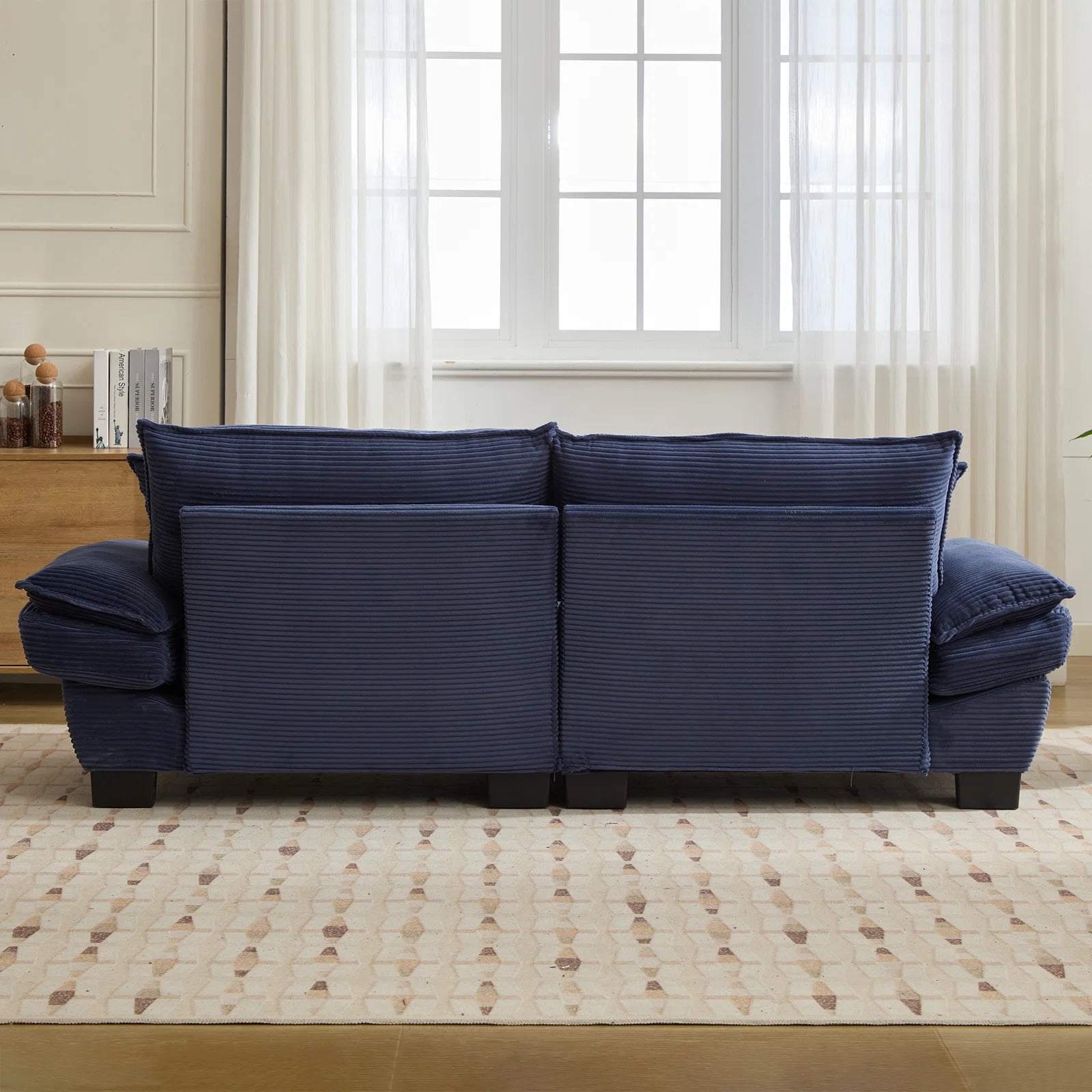 84" Comfy Corduroy Sofa 2-Seater Deep Seating Loveseat with Pillows for Small Spaces
