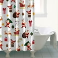 thumbnail image 4 of White Christmas Santa and Gift Pattern Shower Curtain 72"x84" ,Bathroom Decorative Shower Curtains Set with 12 Hooks,Modern Waterproof Washable Shower Curtain, 4 of 6
