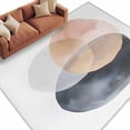 thumbnail image 2 of 5'x8' Area Rugs, Pink Black Grey Art Indoor Outdoor Area Rug for Living Room Bedroom, Geometric Modern Abstract Art Washable Bathroom Rugs Kitchen Floor Carpet Mats Home Decor Aesthetic, 2 of 8