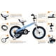 RoyalBaby Buttons Matte Blue 16 inch Kid's Bicycle With Kickstand and ...