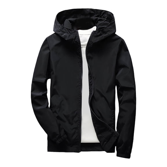Kids Zip Up Hoodie Kids Rain Jacket Boys Girls Lightweight Raincoats Kids Outdoor Windbreaker Jackets with Detachable Hood