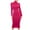 Hot Pink, variant on cfhntfmh Fall Dresses for Women Casual Turtleneck Long Sleeve Midi Dress Slim Stretch Party Bodycon Pencil Dress