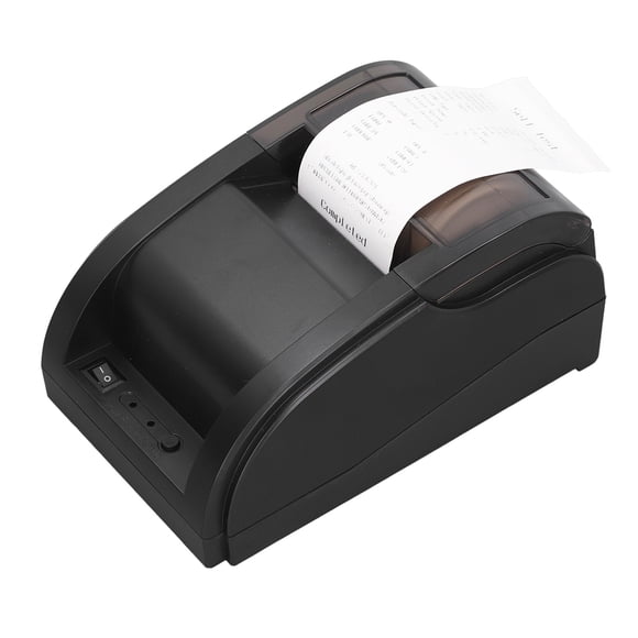 Thermal Receipt Printer, 100-240V 1D 2D Wide Compatibility 60 To 80mm Per Second Label Printer Auto Cutting for Warehouse US Plug
