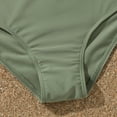thumbnail image 6 of Girls 3 Piece Swimsuits with Skirts Ribbed Spaghetti Strap Bikini Sets Swim Bathing Suit for Teen Girls, 6 of 7
