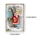 thumbnail image 3 of Letrero navideño de hojalata para decoración de pared | Pintura metálica de 30 x 20 cm para paredes, puertas y decoración del hogar | Agujeros pretaladrados para colgar fácilmente | Regalo navideño, 3 of 6