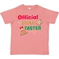 thumbnail image 3 of Inktastic Christmas Official Cookie Taster with Bell and Star Cookie Boys or Girls Toddler T-Shirt, 3 of 5