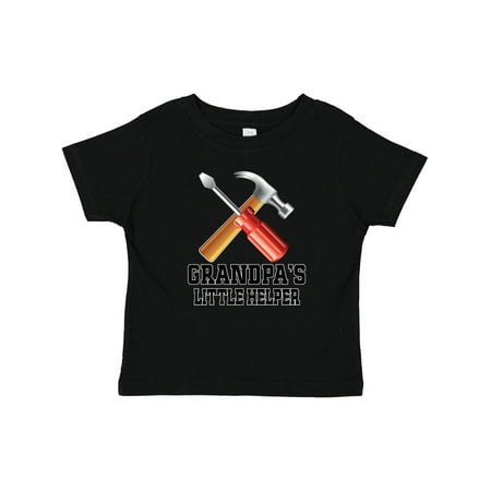 

Inktastic Grandpa Little Helper Grandson Gift Baby Boy T-Shirt