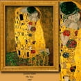 thumbnail image 2 of 3S Brother's World Classic Art Masterpiece Curtain Series Gustav Klimt - The Kiss Room Darkening Décor 2 Curtain Panels Made in Turkey - Each Panel (52"Wx72"L), 2 of 6