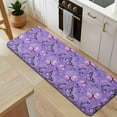 thumbnail image 5 of Purple Butterfly Pattern Kitchen Rug Mat,Kitchen Runner Rugs Non Skid Washable,Decorative Kitchen Floor Mats for Kitchen,Sink,Laundry,17"x47.2", 5 of 7