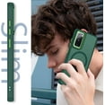 thumbnail image 5 of for Samsung Galaxy S20 FE Case [Compatible with Magsafe], Translucent Matte Back Full Body Protective Cover Anti-Scratch Shockproof Phone Case for Galaxy S20 FE 4G/5G, Green, 5 of 15
