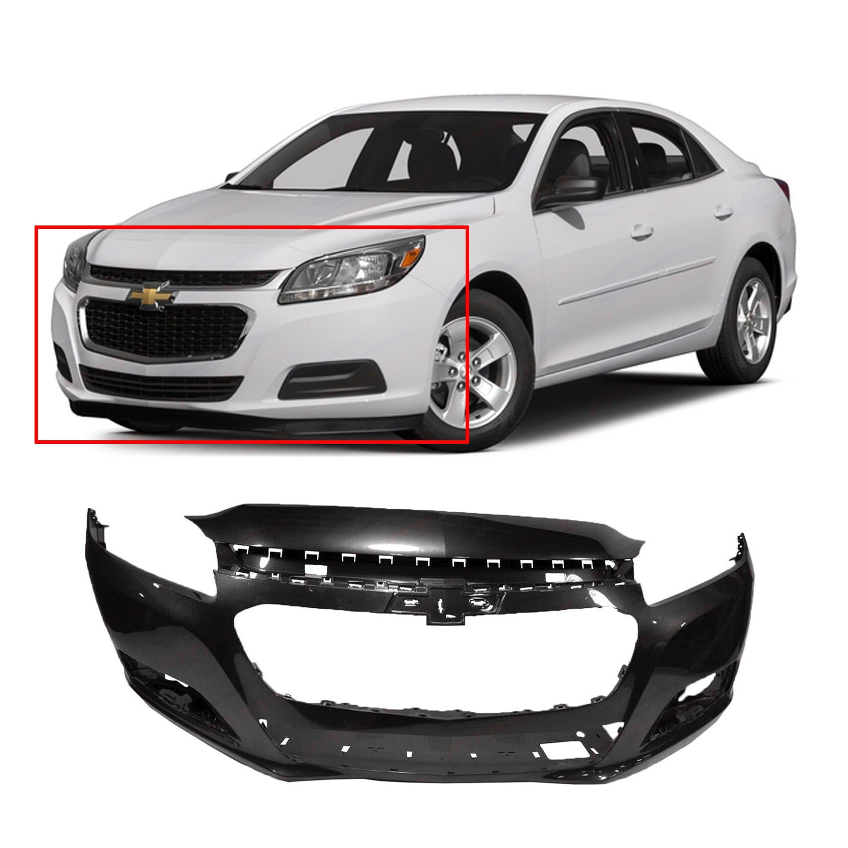 Buy Front Bumper Cover for Chevy Chevrolet Malibu 2014-2016 LS LT LTZ