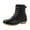 Black, variant on XIMIN Women's Duck Boots Two Tone Rain Rubber Rain Boots Lace-Up Waterproof Snow Boots Lined Fleece Anti Slip Mid-Calf Winter Boots