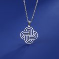 thumbnail image 2 of EUEAVAN Silver Cross Knot Pendant Necklace Stainless Steel Jewelry, 2 of 6