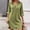 Green, variant on ClodeEU Women's 3/4 Sleeve Button Down Shirt Dress,Casual Collared Mini Dress with Side Slit Black,Women's Plus L