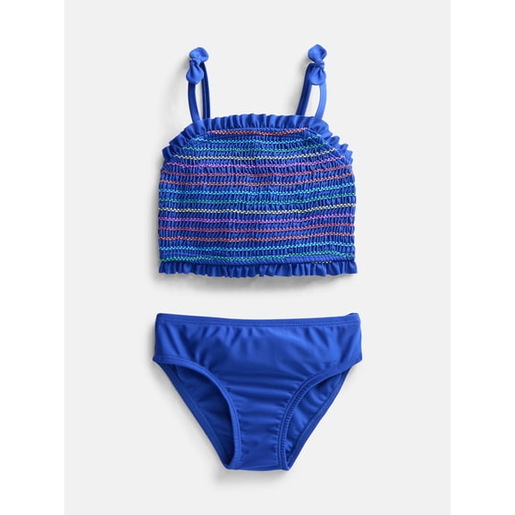 Wonder Nation Baby and Toddler Girls Bikini Swimsuit Set, 2 Piece, Sizes 12M-5T