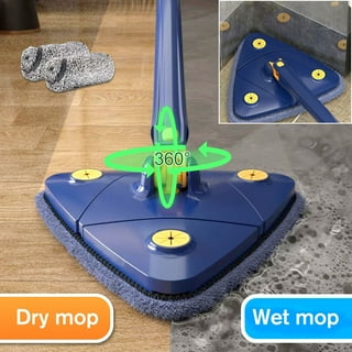 360° Rotatable Adjustable Cleaning Mop Triangle Mop with Stainless ...