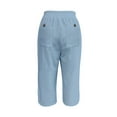 thumbnail image 6 of Uqiangy Cotton Linen Capris For Women Summer Pants For Women 2025 Pants For Summer Women Light Weight Pants For Womens Seersucker Pants Capri Linen Pants For Women Linen Pants For Women 2XL, 6 of 7