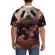 thumbnail image 3 of Balery Cute Cloud Panda Camisa Casual de Manga Corta con Botones para Hombre, Texturizada, Estilo Cubano, para Playa, Verano-Small, 3 of 5