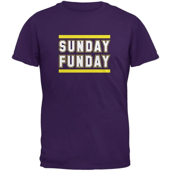 Sunday Funday Minnesota Purple Adult T-Shirt - Large
